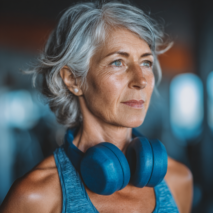 Активні літні люди займаються фітнесом